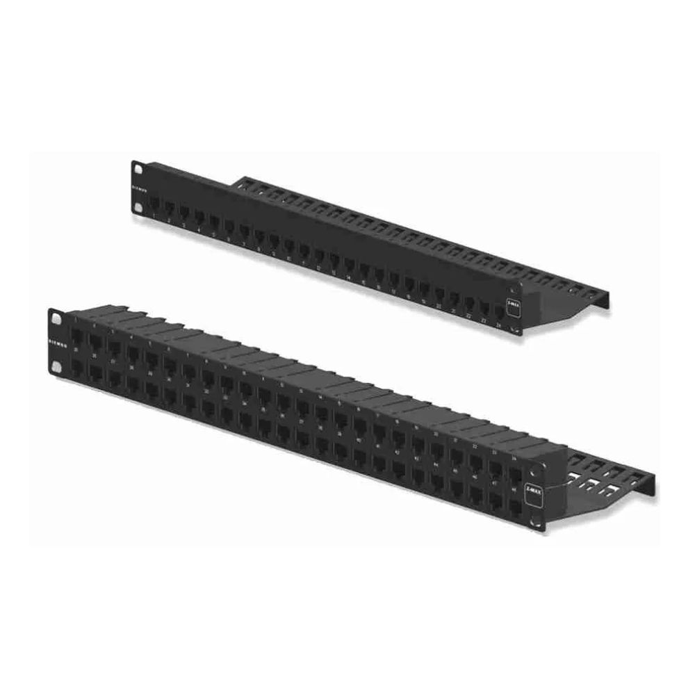 SIEMON Z-MAX 24-Port Cat6A Shielded Patch Panel Z6AS-PNL-24K