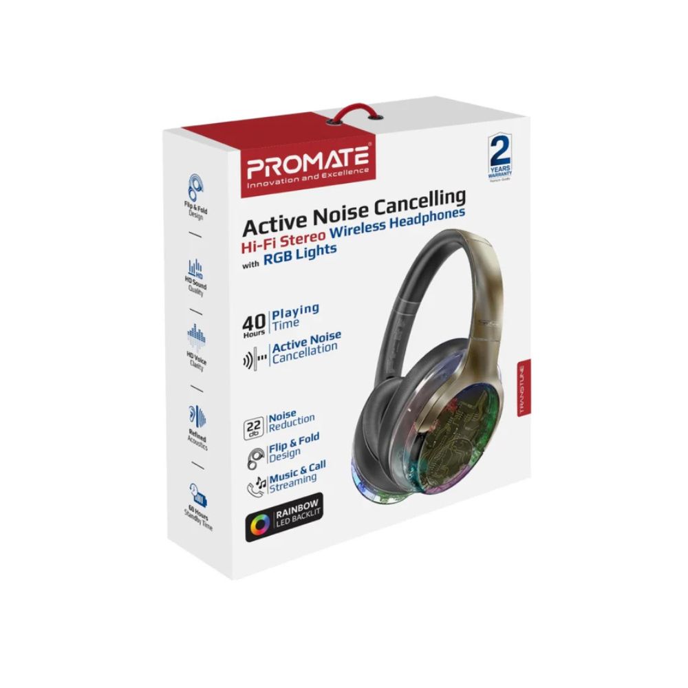 Promate Transtune-Gunmetal Headphones