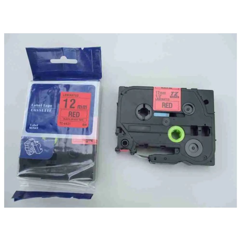 Brother 18mm × 8m Black on Red Laminated Label Tape TZ2-441
