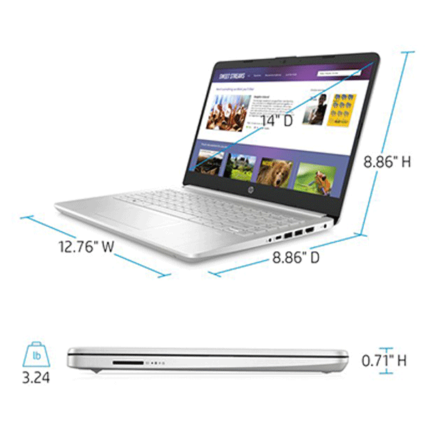 HP 14-DQ2055WM Laptop 11th Gen Intel Core i3 4GB 256GB SSD4