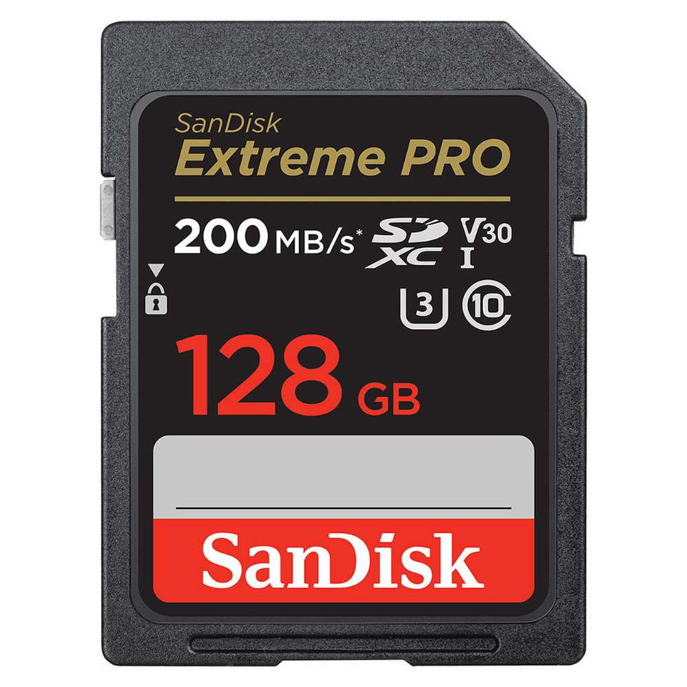  SanDisk 128GB Extreme PRO SDXC UHS-I Memory Card - C10, U3, V30, 4K UHD, SD Card - SDSDXXD-128G-GN4IN3