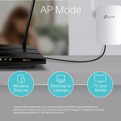 TP-Link | AC1200 WiFi Range Extender | Up to 1200Mbps | Dual Band WiFi Extender, Repeater, Wifi Signal Booster, Access Point| Easy Set-Up | Extends Internet Wifi to Smart Home & Alexa Devices (RE305)4