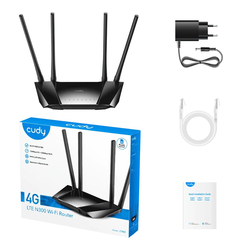 CUDY LT400 N300 WI-FI 4G Lte Router