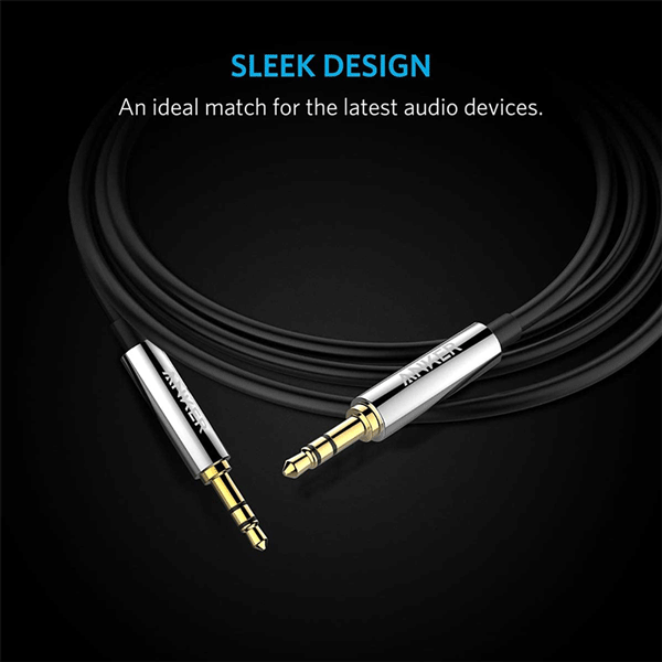 Anker 3.5mm Premium Auxiliary Male to Male Audio Cable (4ft / 1.2m)3