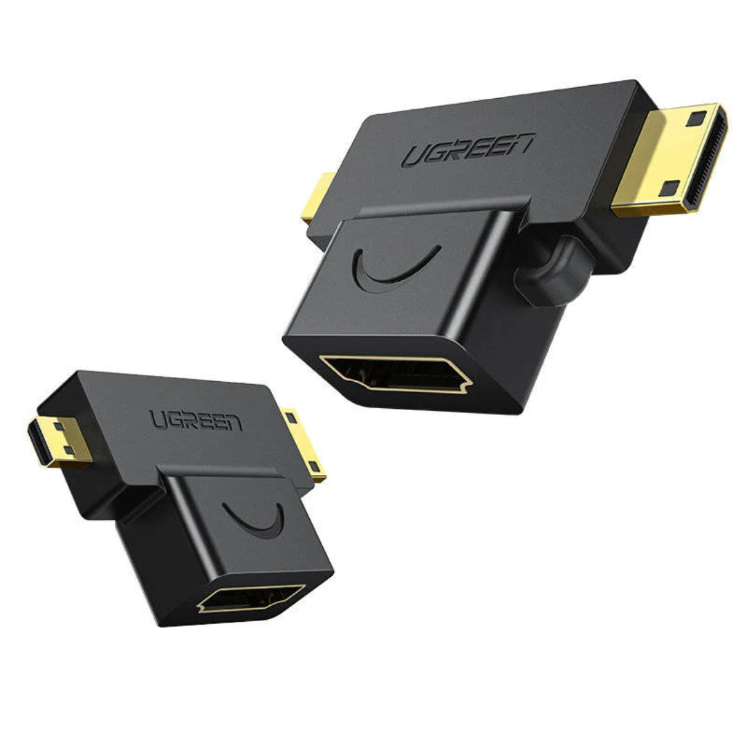 UGREEN Micro HDMI Male + Mini HDMI Male to HDMI Female Adapter - HD129 (UG-20144)3