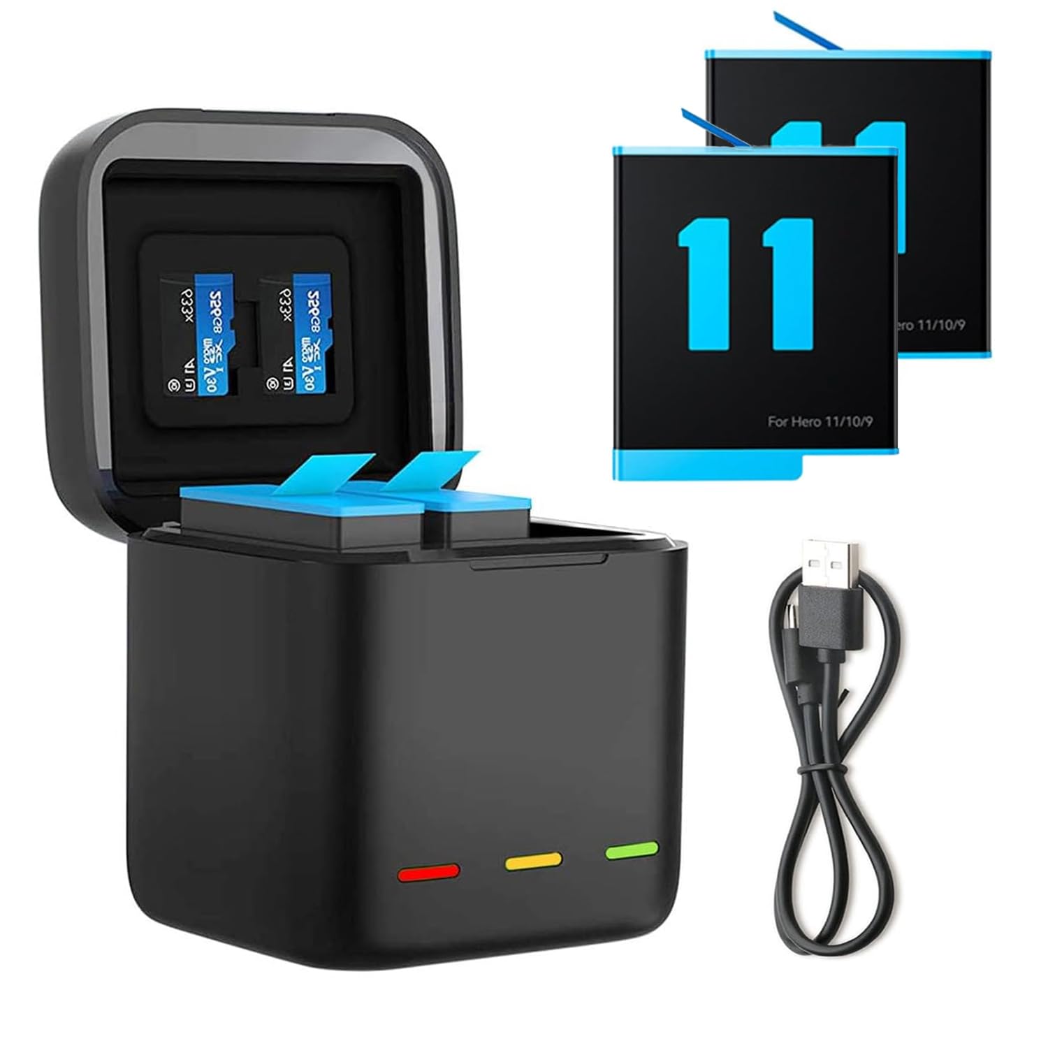 Caisi GoPro HERO 9/10/11/12 Treble Battery Charger3