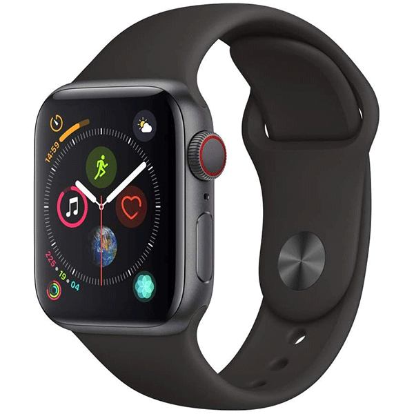 Apple Watch Series 4 (GPS + Cellular, 40mm) - Space Gray Aluminum Case with Black Sport Band0