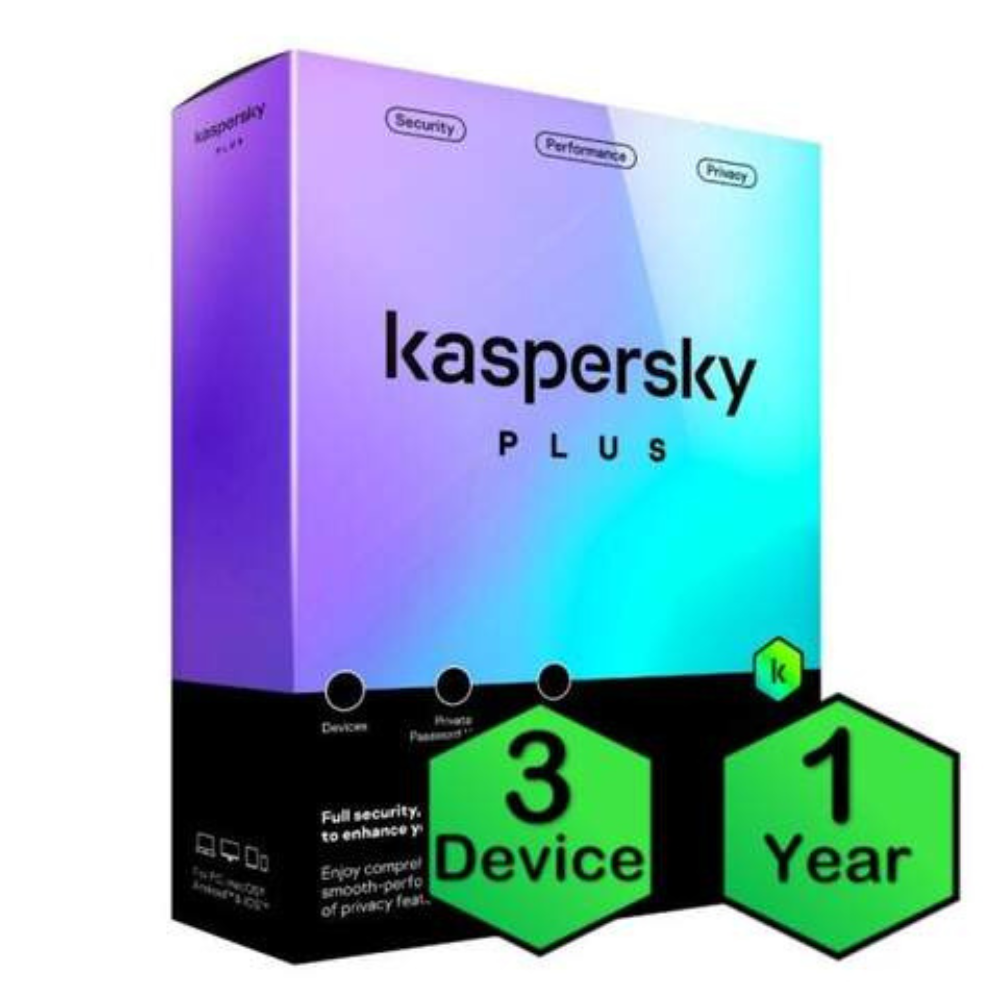 Kaspersky Plus 3 Devices - 1 Year - KL1042Q5CFS4