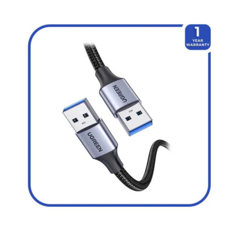 UGREEN USB-A Male to USB-A Male USB 3.0 Alu Case Braided Cable - US373(UG-80791)2M4
