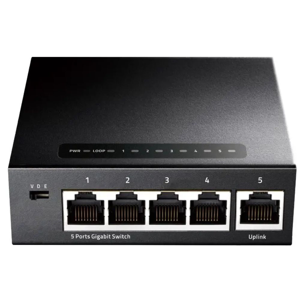 CUDY 5-PORT Gigabit metal switch 8 x 10/100/1000Mbps RJ45 ports