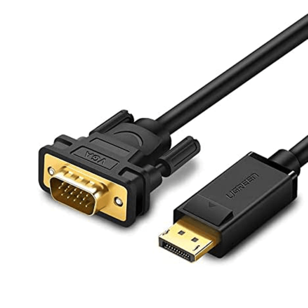 UGREEN DP Male to VGA Male Cable 1.5m (Black) - DP105 / UG-10247
