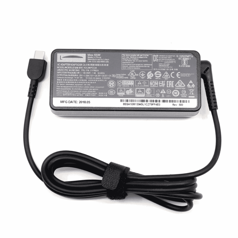 Charger for Lenovo 500e Gen4s (83N8 83N9) 20V 3.25A 65W USB-C0