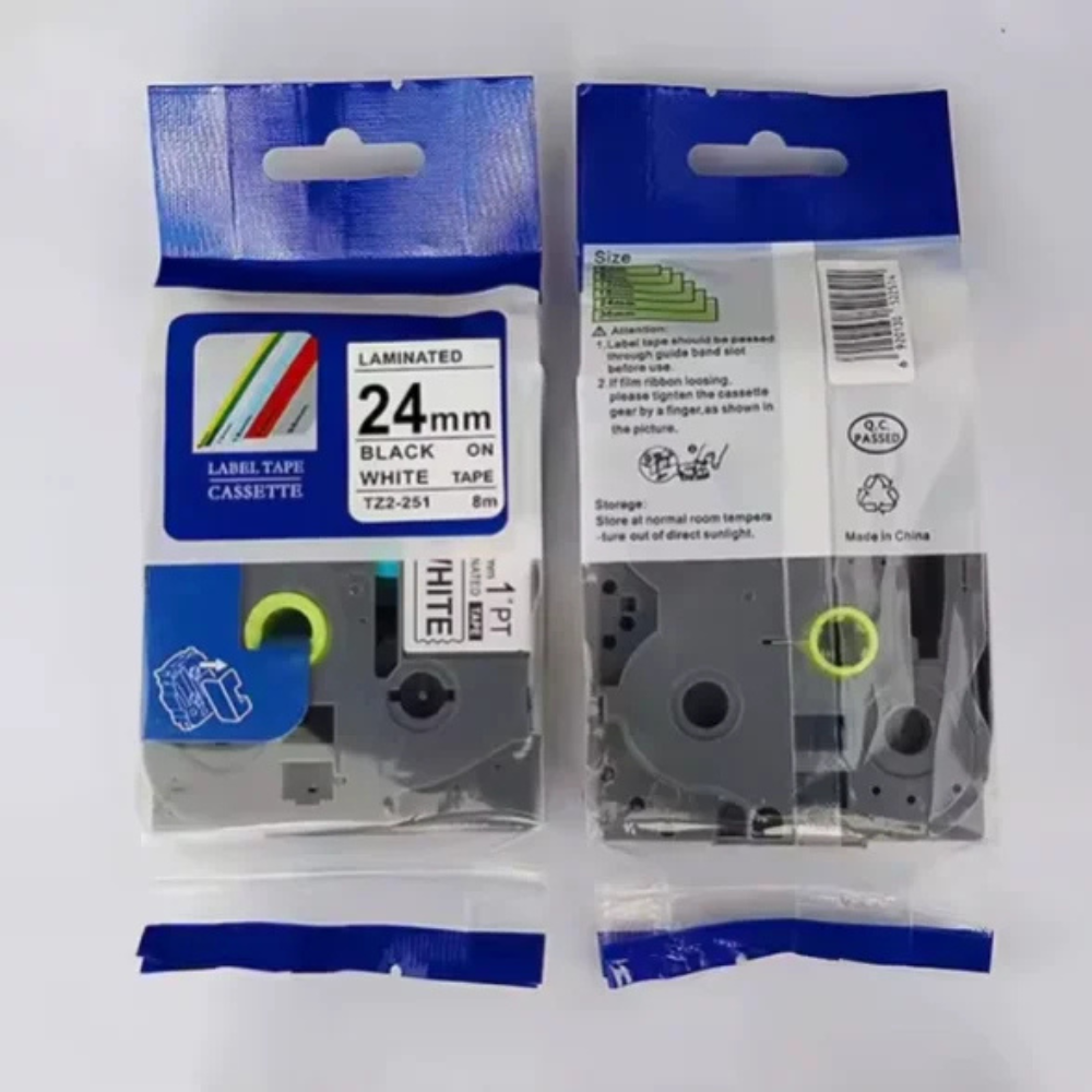 Brother TZ2-251 Lable Tape 24mm x 8m Black on White 2