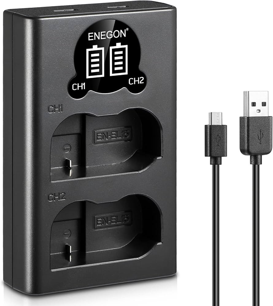 Caisi EN‑EL15c Dual Battery Charger USB Type‑C0