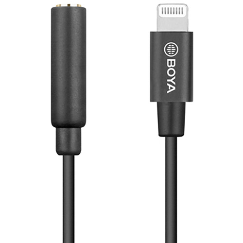 BOYA BY-K3 3.5mm TRRS Female to Lightning Adapter Cable (2.4″)2