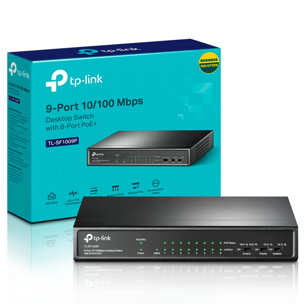 TP-Link 9-Port 10/100Mbps Desktop Switch- TL-SF1009P3