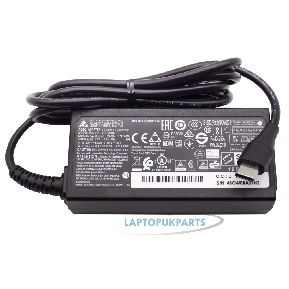 Charger for Toshiba PortegeX30-E-12W X30-E-12N 45W 15V 3A0