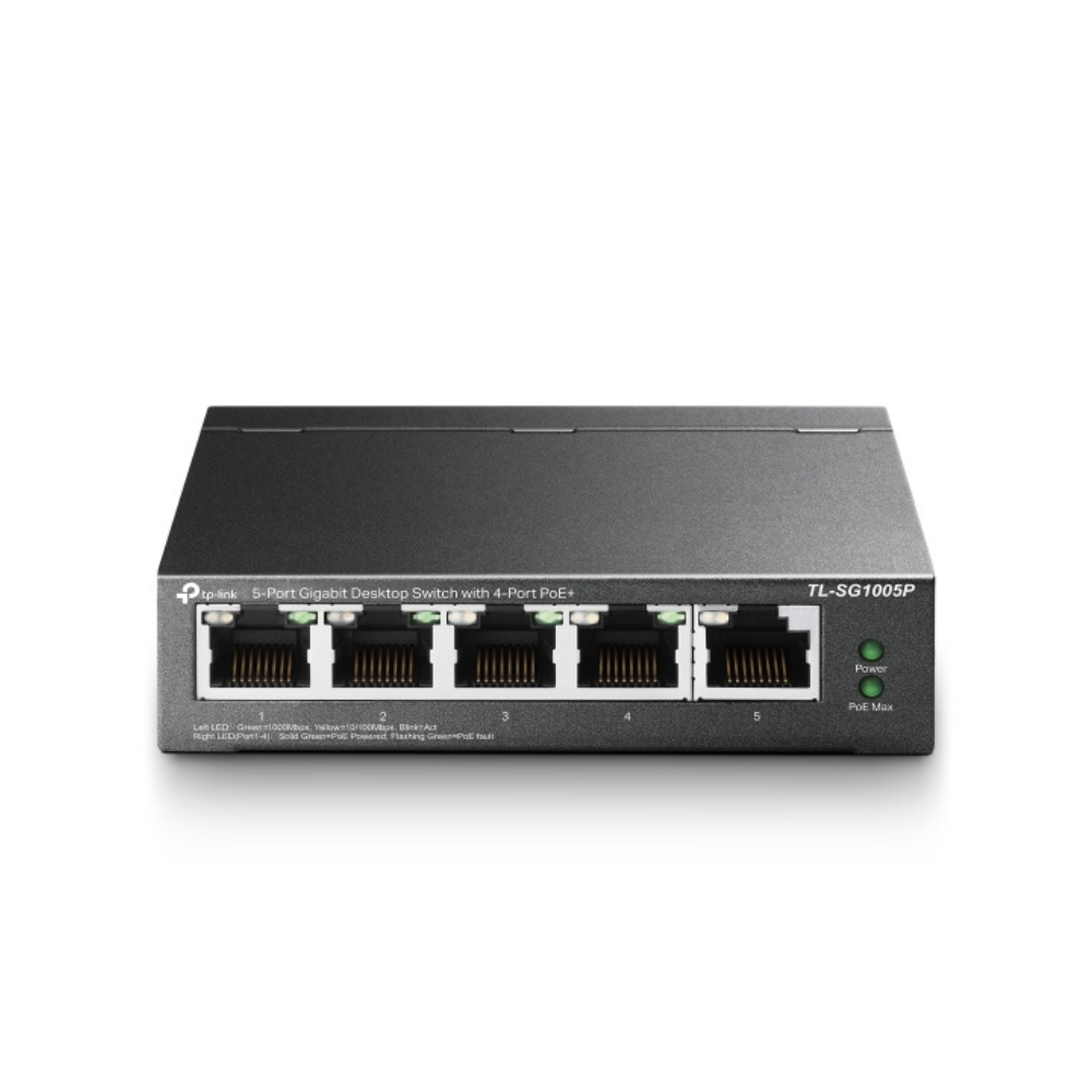 TP-Link TL-SG1005P 5-Port Gigabit Desktop Switch with 4-Port PoE+