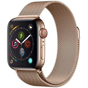 Apple Watch Series 4 (GPS + Cellular, 40mm) - Gold Stainless Steel Case with Gold Milanese Loop