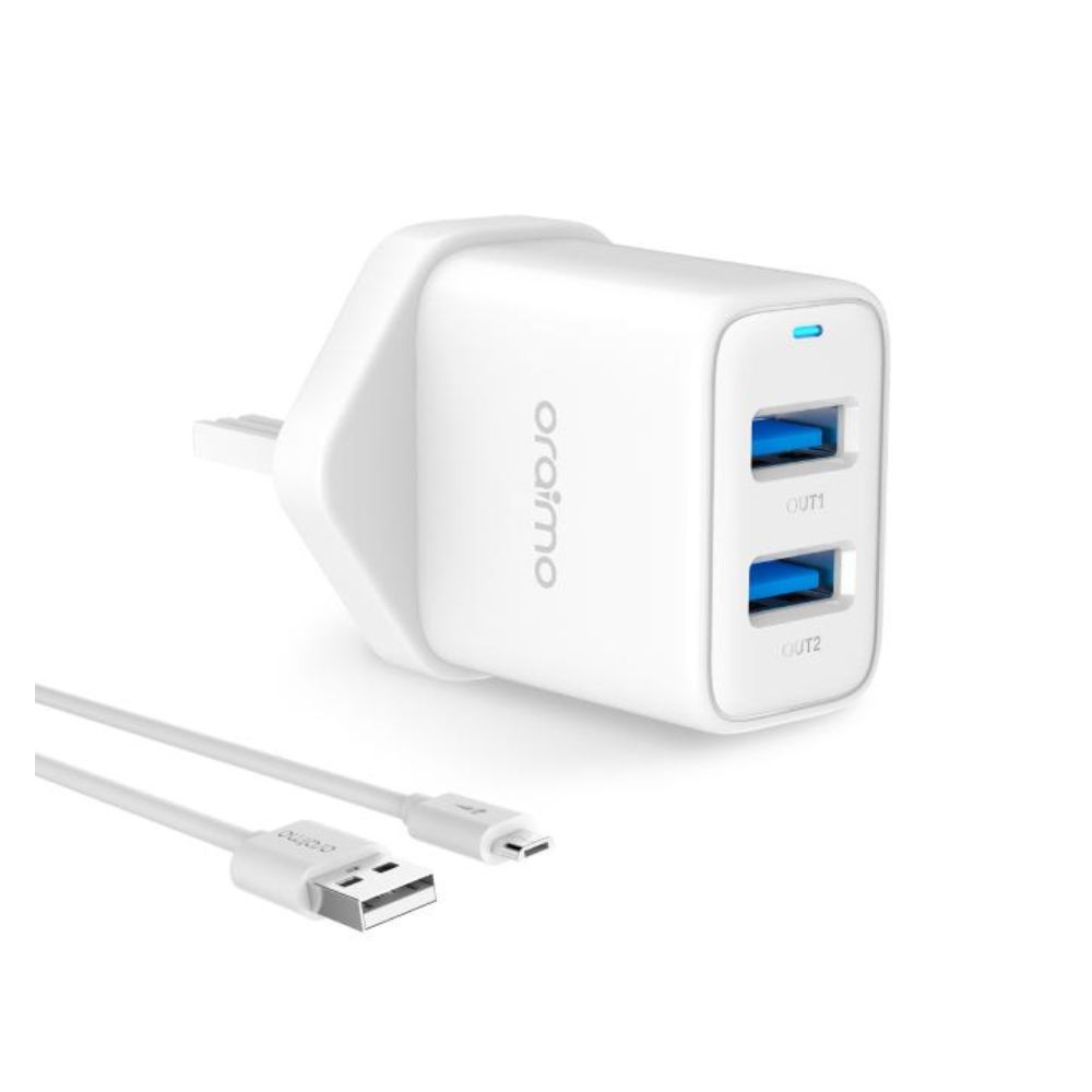 Oraimo OCW-U63D Firefly-2 5.0V/2.1A Dual USB Fast Wall Charger