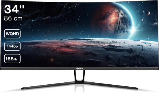 Dahua LM34-E330C Curved Ultrawide WQHD 34 inch Gaming Monitor 165hz0