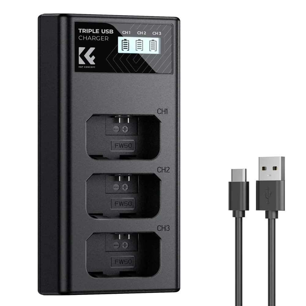 Caisi NP‑FW50 Battery Dual Charger for Sony Cameras4