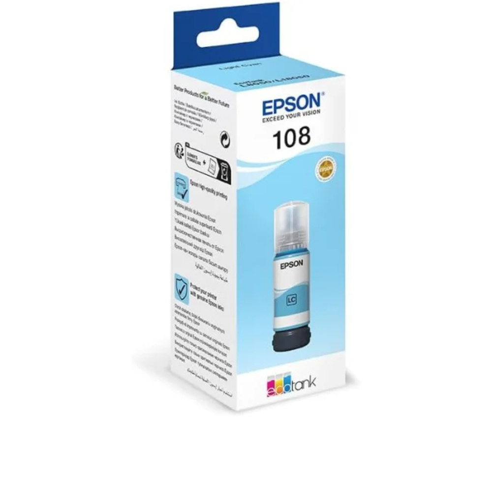 EPSON INK CART 108 Light Cyan for L18050, L8100 and L8050 - C13T09C54A