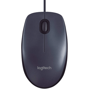 Logitech M100, Corded mouse, Black, (910-005003)