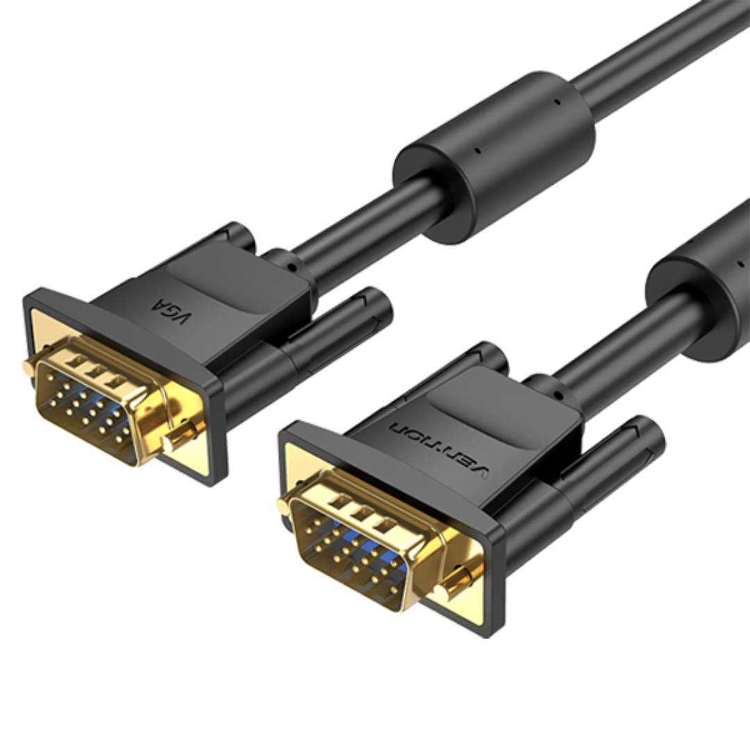 Vention VGA (3+6) Male to Male Cable With Ferrite Cores – 1 Meter – VEN-DAEBF2