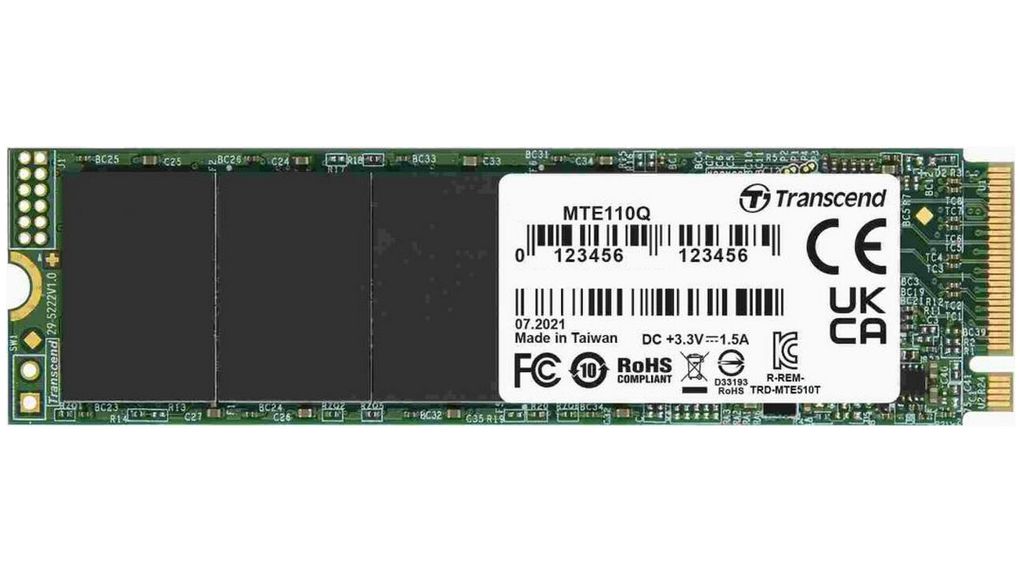 Transcend 110Q Internal SSD M.2 PCIe Gen 3*4 NVMe 2280 – 1TB – TS1TMTE110Q