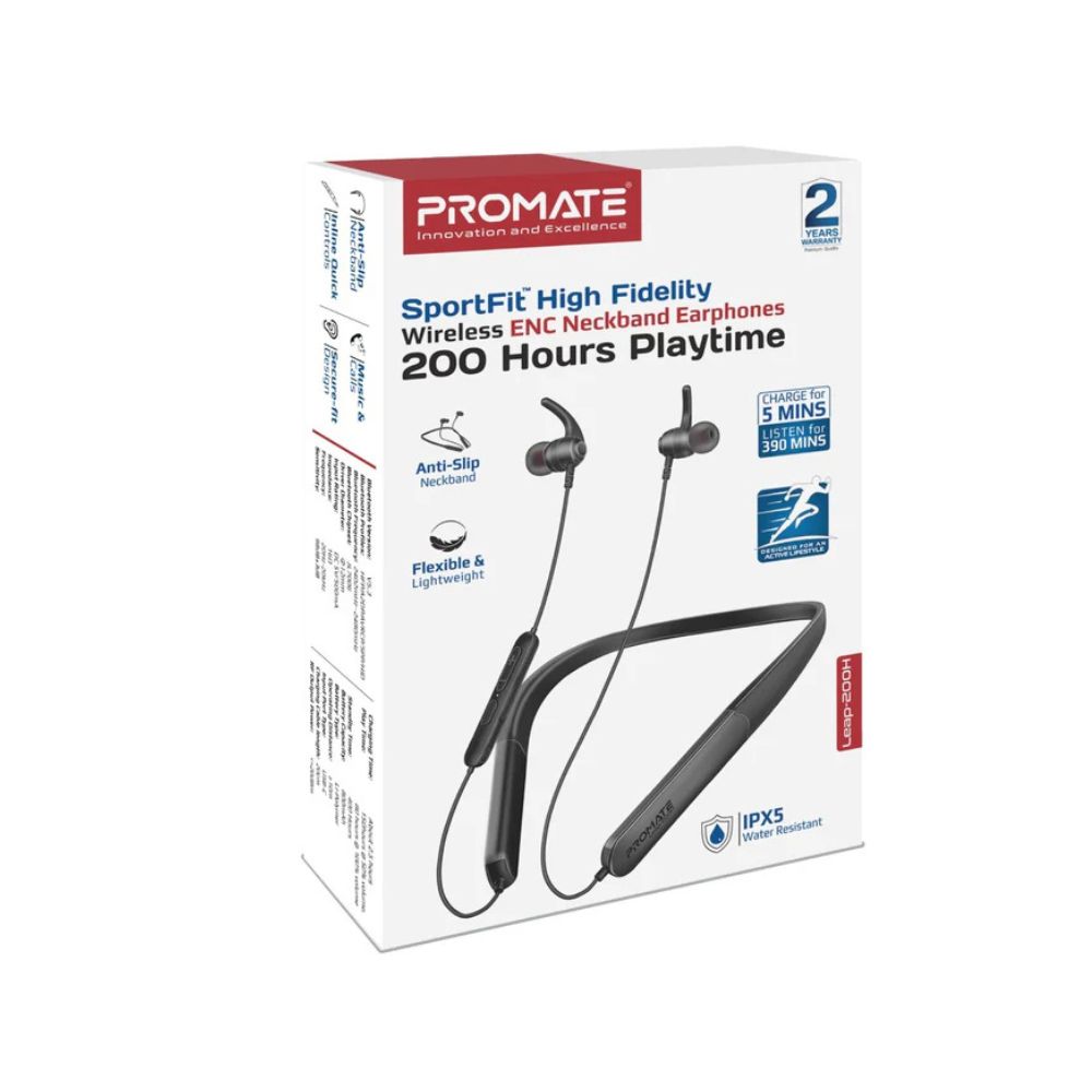 Promate Leap-200H Wireless Neckband Earphones