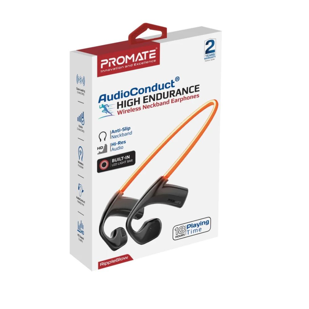 Promate Ripple glow Wireless Neckband Earphones