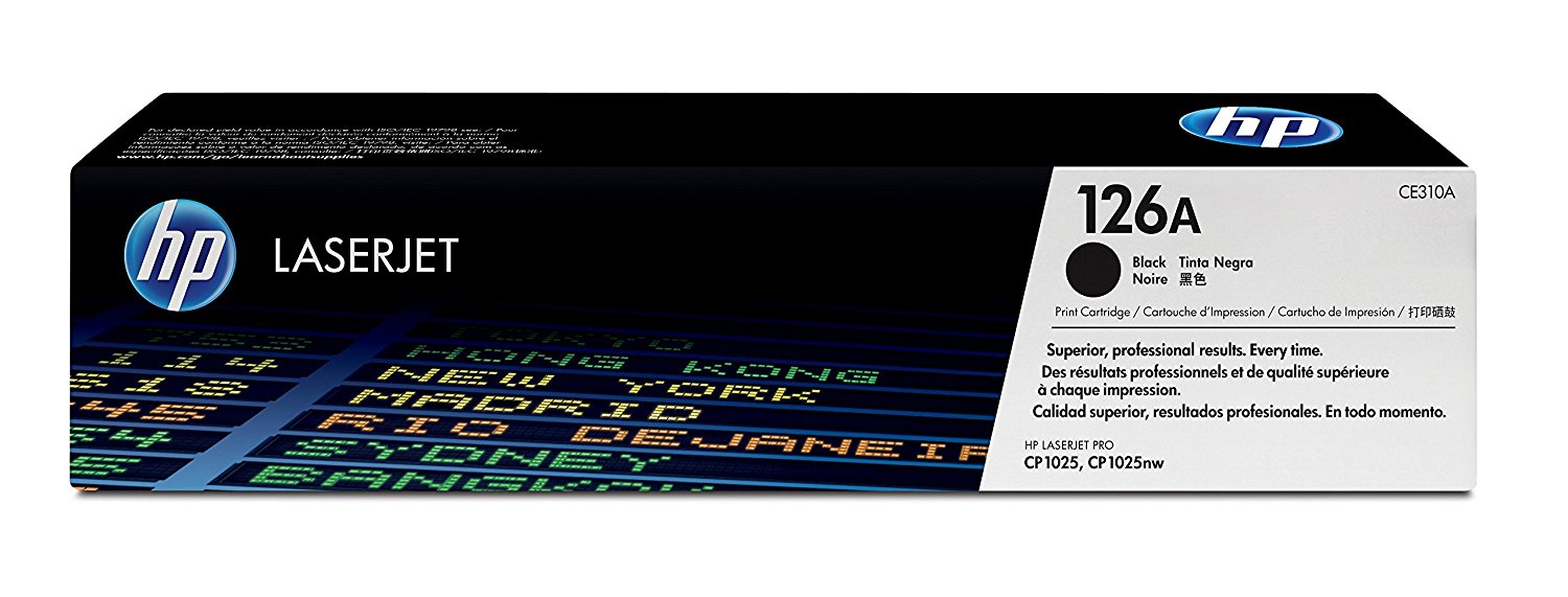 HP 126A Black Original LaserJet Toner Cartridge- CE310A2