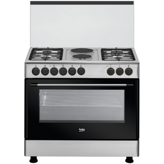 Beko GE12121DX 4 in 2 Freestanding Cooker – Stainless Steel0
