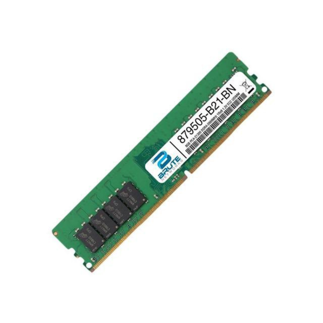 HPE 8GB (1x8GB) Single Rank x8 DDR4-2666 CAS-19-19-19 Unbuffered Standard Memory Kit- 879505-B214