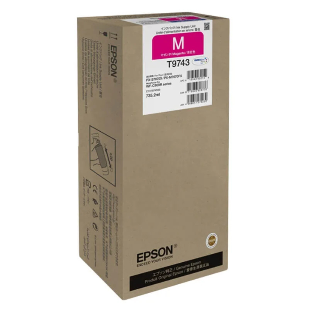 Epson T9743 Magenta XXL Ink Cartridge for WF-C869R Series-C13T974300