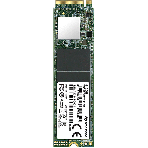 Transcend 512GB Nvme PCIe Gen3 X4 MTE110S M.2 SSD Solid State Drive TS512GMTE110S0