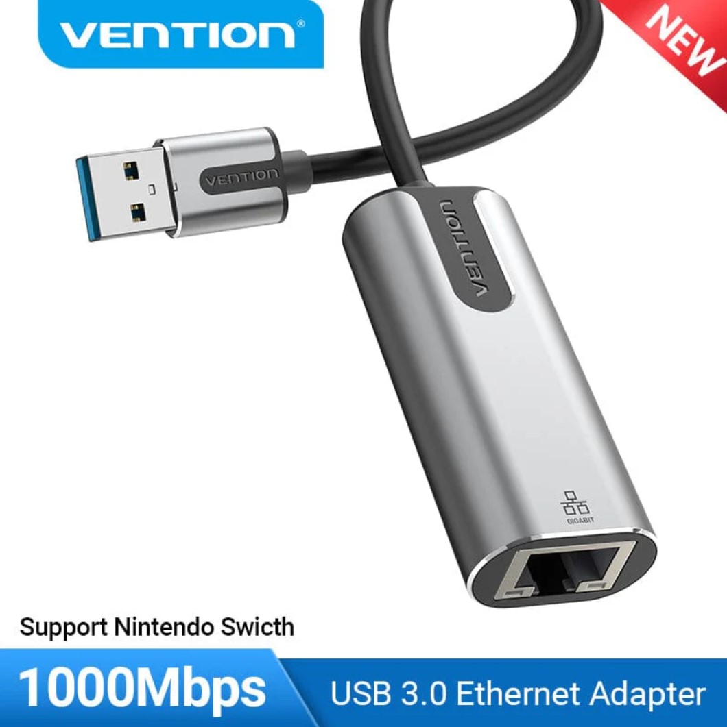 Vention USB 3.0 TO GIGABIT ETHERNET ADAPTER Gray 0.15M Aluminum Alloy Type