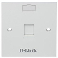 D-Link Single Faceplate Accepts One Keystone Jack with Shutter & ID Plate 86*86 mm White Square â€“ NFP-0WHI112