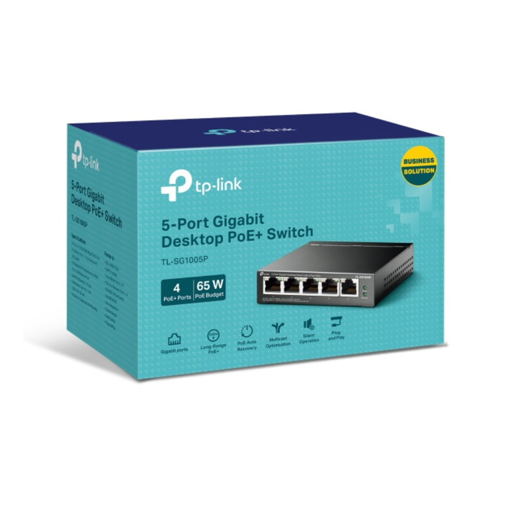 TP-Link TL-SG1005P 5-Port Gigabit Desktop Switch with 4-Port PoE+