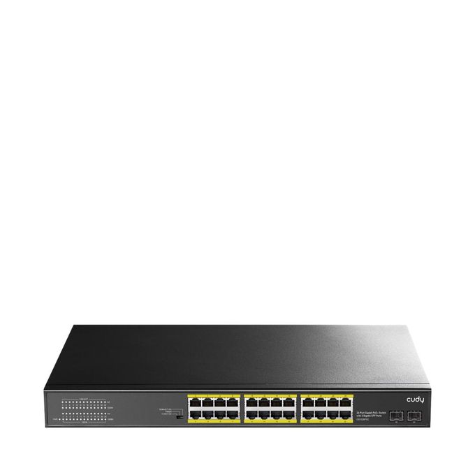 CUDY 24-PORT GIGABIT PoE(300watts) + Switch with 2 Gigabit SFP Slot