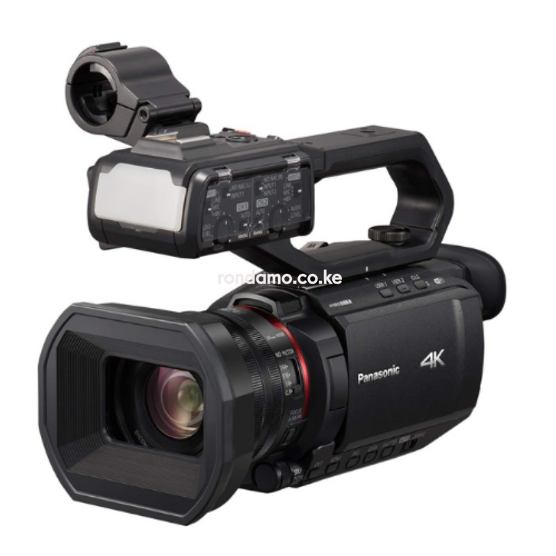 Panasonic X2000 4K Professional Camcorder with 24x Optical Zoom, WiFi HD Live Streaming, 3G SDI Output and VW-HU1 Detachable Handle, HC-X2000