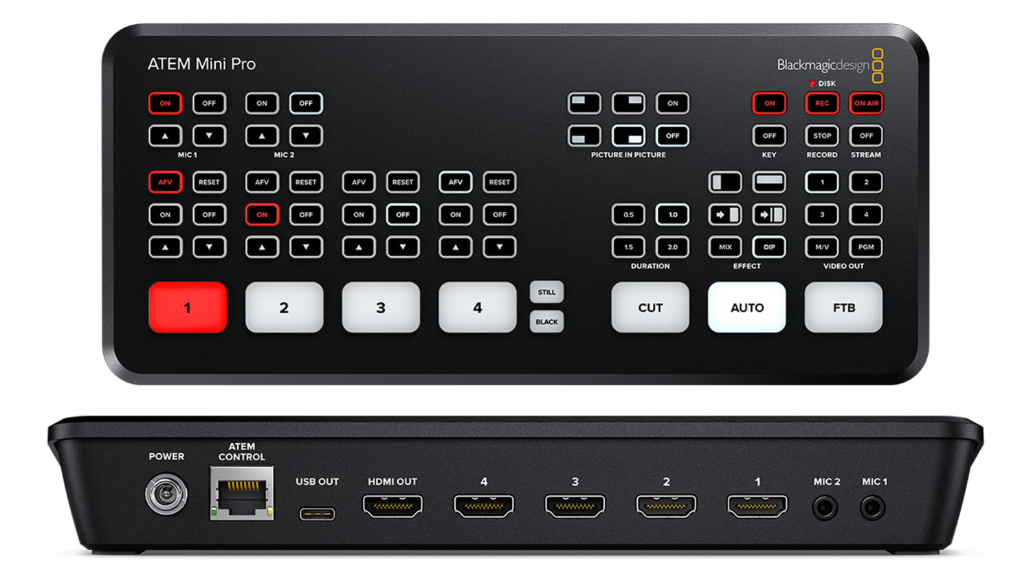 blackmagic design atem mini pro iso 4 channel hdmi live stream