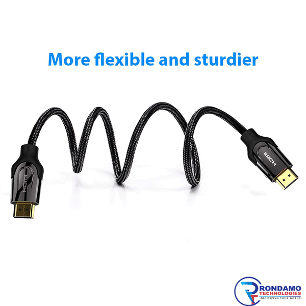 Vention 4K HDMI Cable HDMI 2.0 Cable High Speed 18Gbps,Nylon Braided,Support 3D 1080P,Ethernet and Audio Return (ARC), 15M- VEN-VAA-B05-B15003