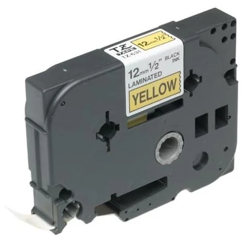 Brother TZ2-631 Lable Tape 12mm x 8m Black on Yellow