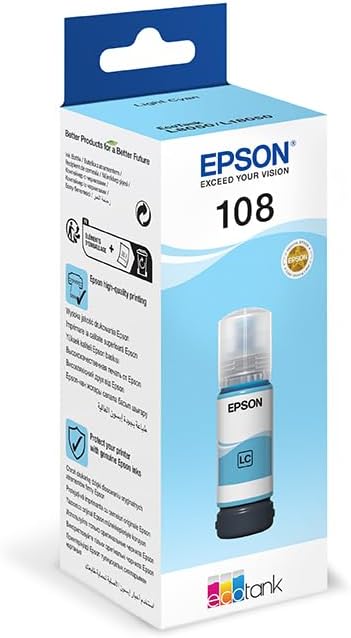 EPSON INK CART 108 Cyan for L18050, L8100 and L8050 - C13T09C24A