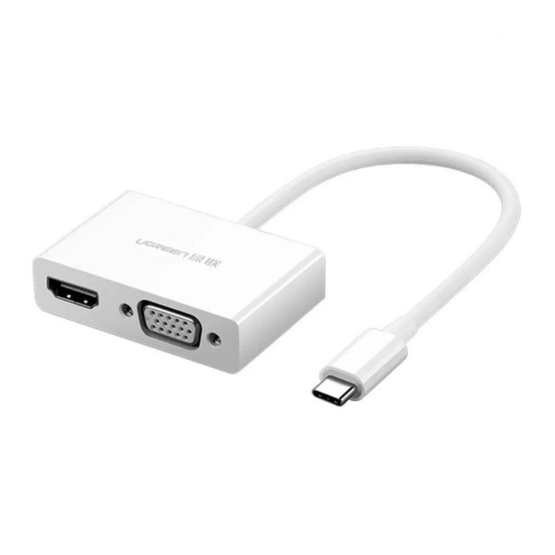 UGREEN USB USB-C to HDMI + VGA Converter - White - MM123 / UG-308430