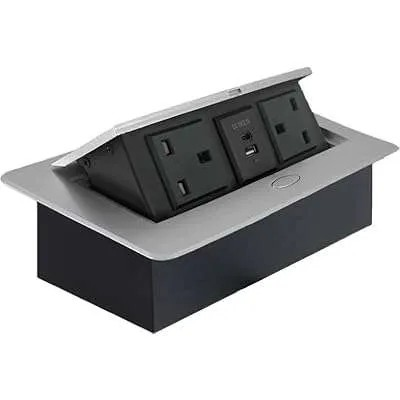 Nexa Silver Pop-up Multifunction Socket with Cable Socket3