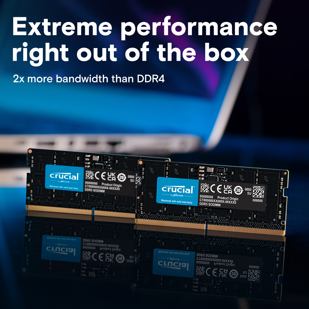 Crucial Laptop RAM DDR5 32GB 5600- CT32G56C46S53