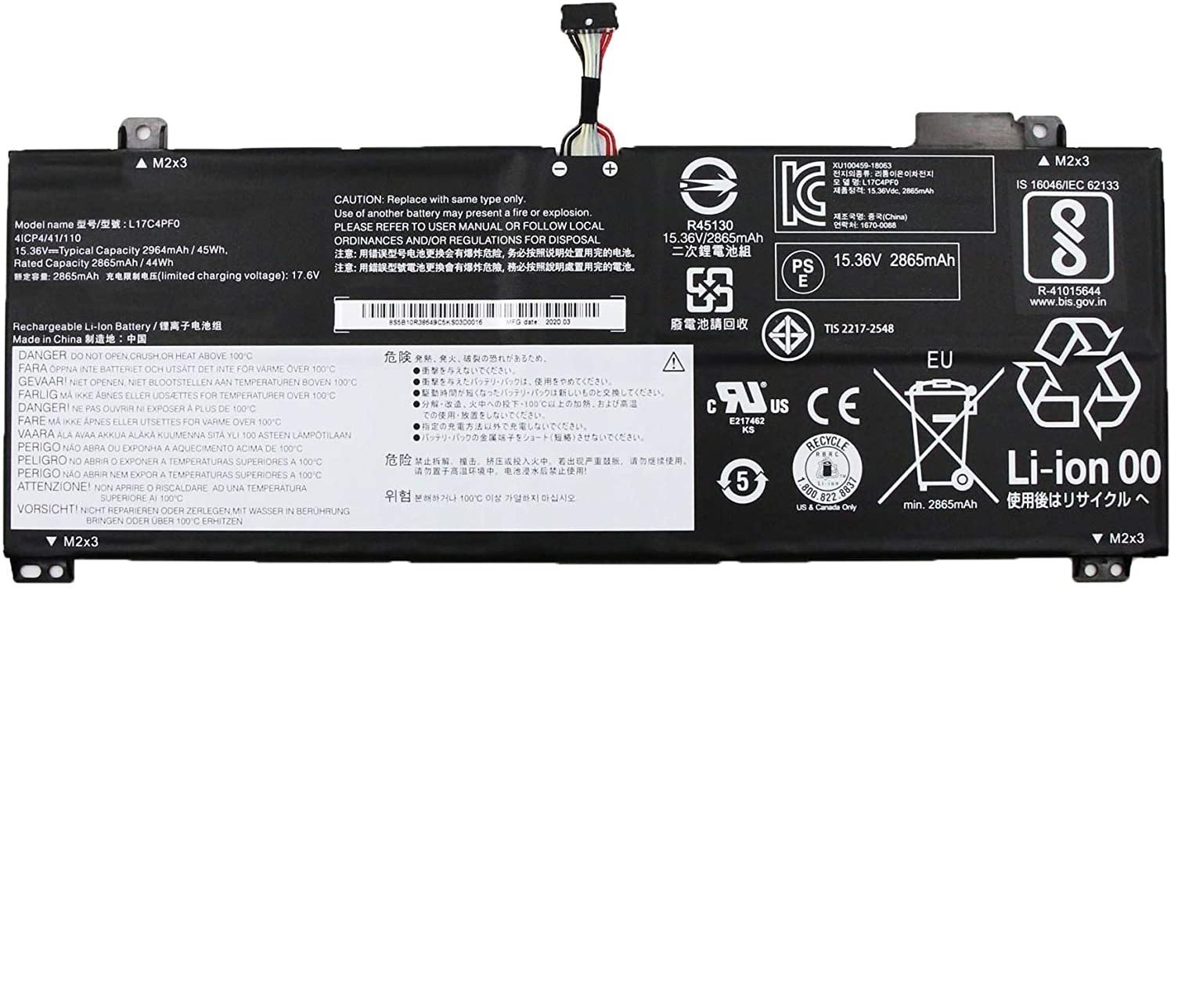 45wh Lenovo ideapad S530-13IWL 81J7 battery